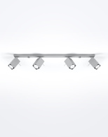 Plafon MERIDA 4L szary + 4x Żarówka LED GU-10 4000K Zimna 7W 630lm