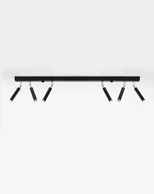 Plafon EYETECH 6 czarny + 6x Żarówka LED G9 3000K Ciepła 3W 192lm