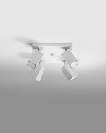 Plafon MERIDA 4 biały +4x Żarówka LED GU-10 3000K Ciepła 7W 620lm