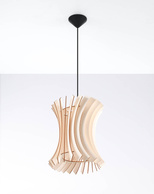 Lampa wisząca ORIANA naturalne drewno + 1x Żarówka LED E27 4000K Zimna 7,5W 650lm