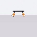 Plafon WINX 2 czarny/miedź