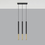 Lampa wisząca MOZAICA 3L czarny/złoto 