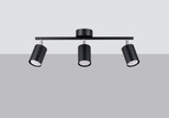 Plafon LEMMI 3 czarny  3x Żarówka LED GU-10 4000K Zimna 7W 530lm