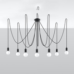 Lampa wisząca EDISON 7 czarny