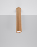 Plafon ZEKE 30 dąb + 1x Żarówka LED GU-10 4000K Zimna 7W 630lm