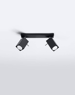 Plafon MERIDA 2 czarny + 2x Żarówka LED GU-10 4000K Zimna 7W 630lm