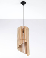 Lampa wisząca ALEXIA naturalne drewno +1x Żarówka LED E27 4000K Zimna 7,5W 650lm