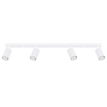 Plafon KARBON 4L biały + 4x Żarówka LED GU-10 4000K Zimna 7W 530lm