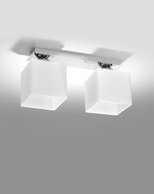 Plafon PIAZZA 2 chrom + 2x Żarówka LED E27 3000K Ciepła 7,5W 620lm