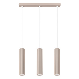 Lampa wisząca KARBON 3L taupe + 3X Żarówka LED GU-10 4000K Zimna 7W 530lm