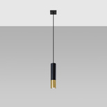 Lampa Wisząca LOOPEZ 1 czarny/złoty