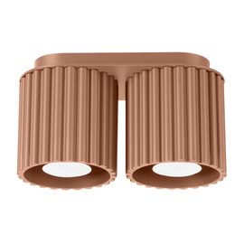 Plafon AURA 2 mocca GU10 + 2X Żarówka LED GU-10 4000K Zimna 7W 530lm