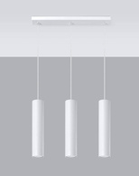 Lampa Wisząca LAGOS 3 biały + 3x Żarówka LED GU-10 3000K Ciepła 7W 620lm