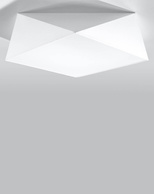 Plafon HEXA 45 BIAŁY + 3x Żarówka LED E27 3000K Ciepła 7,5W 620lm