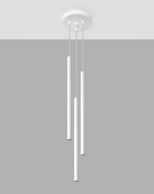 Lampa wisząca PASTELO 3P biała + 3x Żarówka LED G9 4000K Zimna 4,5W 530lm