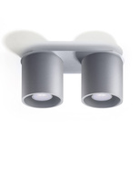 Plafon ORBIS 2 szary + 2x Żarówka LED GU-10 4000K Zimna 7W 630lm