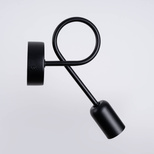 Kinkiet SUPEŁ czarny + 1X Żarówka LED E27 3000K 7W 760lm