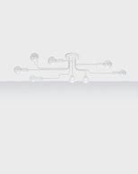 Żyrandol HECTOR 8 biały + 8x Żarówka LED E27 3000K Ciepła 7,5W 620lm