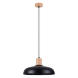 Lampa wisząca INDY czarna + 1x Żarówka LED E27 4000K Zimna 7,5W 690lm