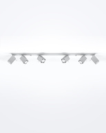 Plafon MERIDA 6L szary + 6x Żarówka LED GU-10 4000K Zimna 7W 630lm
