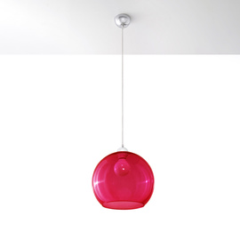 Lampa wisząca BALL czerwony