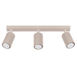 Plafon KARBON 3L taupe + 3X Żarówka LED GU-10 4000K Zimna 7W 530lm