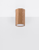 Plafon ZEKE 10 dąb + 1x Żarówka LED GU-10 3000K Ciepła 7W 620lm