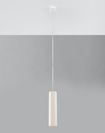 Lampa wisząca ceramiczna NANCY biała + 1x Żarówka LED GU-10 3000K Ciepła 7W 620lm