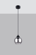 Lampa wisząca ALINO 1 czarna +1x Żarówka LED E27 3000K Ciepła 7,5W 620lm