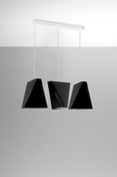 Żyrandol BLUM 3 czarny + 3x Żarówka LED E27 4000K Zimna 7,5W 650lm