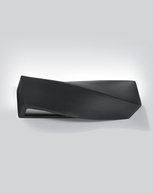 Kinkiet ceramiczny SIGMA czarny + 1x Żarówka LED E27 4000K Zimna 7,5W 650lm