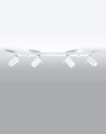 Plafon RING 4L biały + 4x Żarówka LED GU-10 4000K Zimna 7W 630lm