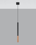 Lampa wisząca MOZAICA 1 czarny/miedź + 1x Żarówka LED G9 4000K Zimna 4,5W 530lm