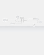 Żyrandol HECTOR 6 biały + 6x Żarówka LED E27 4000K Zimna 7,5W 650lm