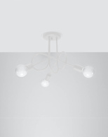 Żyrandol SUPEŁ 3 biały + 3x Żarówka LED E27 4000K Zimna 7,5W 650lm