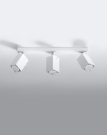 Plafon MERIDA 3 biały + 3x Żarówka LED GU-10 3000K Ciepła 7W 620lm