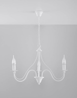 Żyrandol MINERWA 3 biały + 3x Żarówka LED E14 4000K Zimna 7,5W 650lm