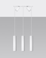 Lampa wisząca RING 3 biały + 5x Żarówka LED GU-10 4000K Zimna 7W 630lm