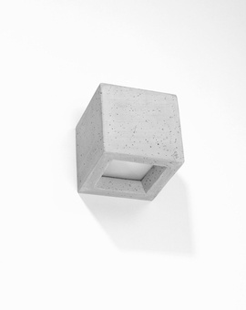 Kinkiet LEO beton + 1x Żarówka LED E27 4000K Zimna 7,5W 650lm