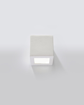 Kinkiet ceramiczny LEO biała + 1x Żarówka LED E27 3000K Ciepła 7,5W 620lm