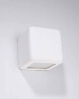 Kinkiet ceramiczny NESTA biały + 1x Żarówka LED E27 3000K Ciepła 7,5W 620lm