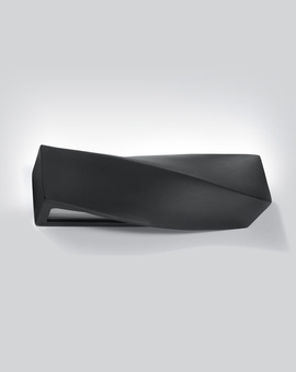 Kinkiet ceramiczny SIGMA czarny + 1x Żarówka LED E27 4000K Zimna 7,5W 650lm