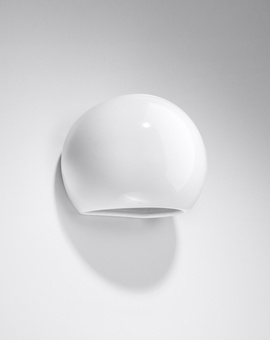 Kinkiet lakierowany GLOBE biały połysk  1x Żarówka LED E27 3000K Ciepła 7,5W 620lm
