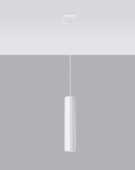 Lampa Wisząca LAGOS 1 biały + 1x Żarówka LED GU-10 3000K Ciepła 7W 620lm