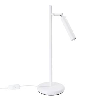 Lampa biurkowa PASTELO biała + 1x Żarówka LED G9 4000K Zimna 4,5W 460lm