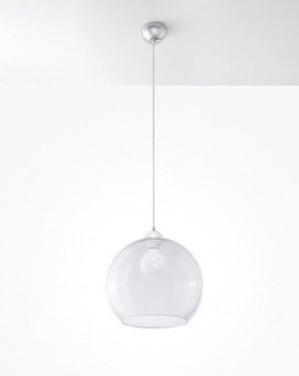 Lampa wisząca BALL transparentny + 1x Żarówka LED E27 4000K Zimna 7,5W 650lm