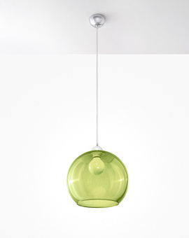 Lampa wisząca BALL zielony + 1x Żarówka LED E27 3000K Ciepła 7,5W 620lm