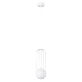 Lampa wisząca BRINA 1 biała + 1x Żarówka LED G9 3000K Ciepła 4,5W 450lm