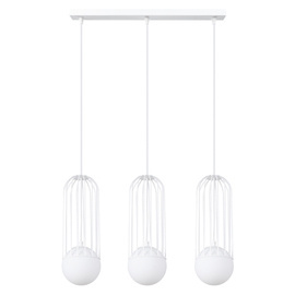 Lampa wisząca BRINA 3L biała + 3x Żarówka LED G9 3000K Ciepła 4,5W 450lm