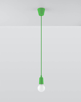 Lampa wisząca DIEGO 1 zielona + 1x Żarówka LED E27 3000K Ciepła 7,5W 620lm